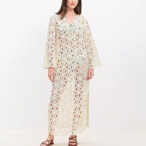 LOFT Beach Crochet Maxi Swimsuit Coverup - L